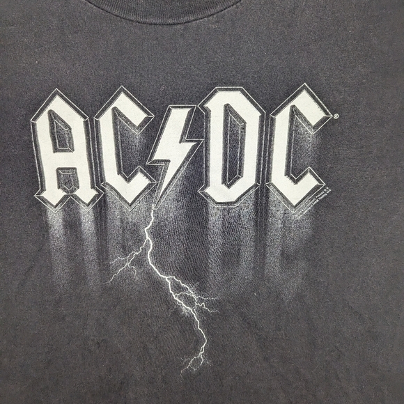 Vintage 2004 youth Large ACDC rock band lightning front logo Tshirt - Picture 3 of 5